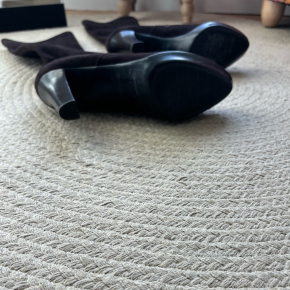 BRAND NEW AQUATALIA RHUMBA VERA GOMMA KNEE HIGH BROWN SUEDE BOOTS - Picture 5 of 6